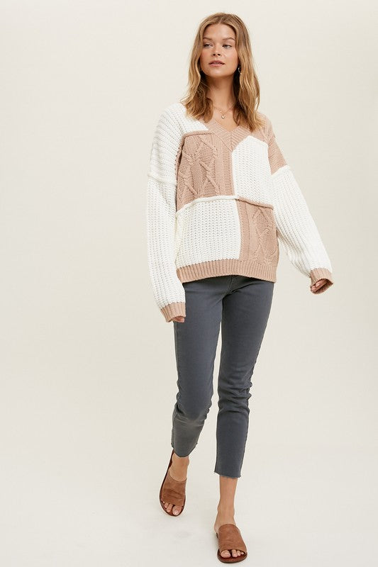 DREAMER KNIT COLORBLOCK SWEATER