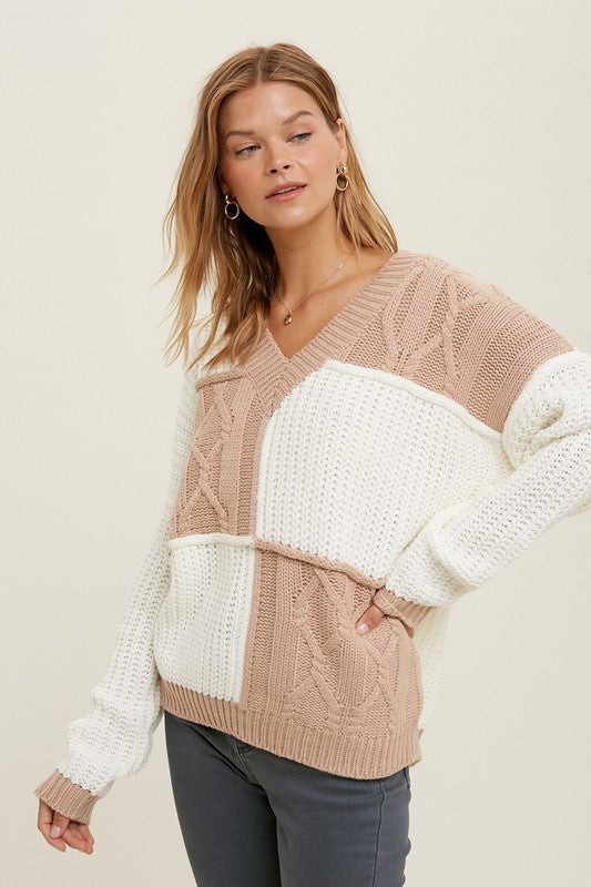 DREAMER KNIT COLORBLOCK SWEATER