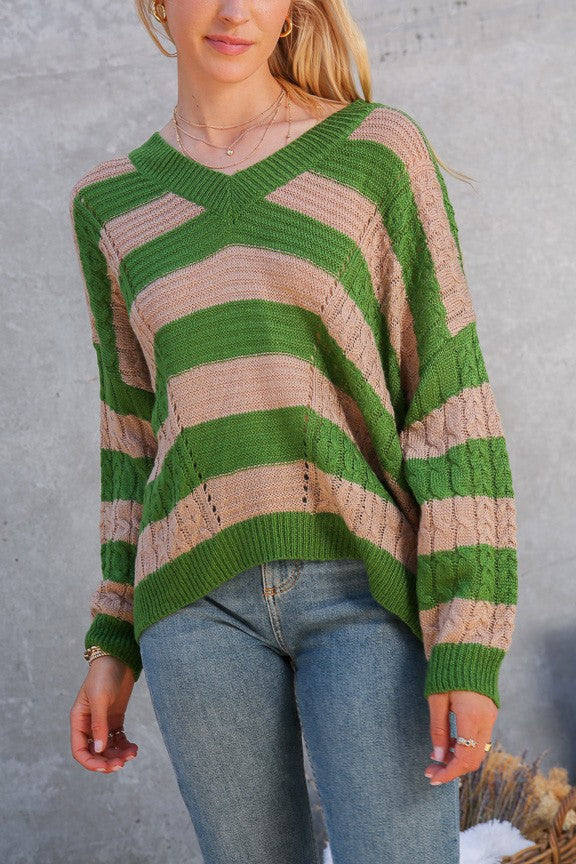 CELIA STRIPED SWEATER
