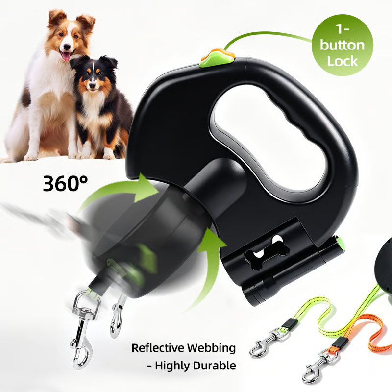 Dual Dog Retractable Leash