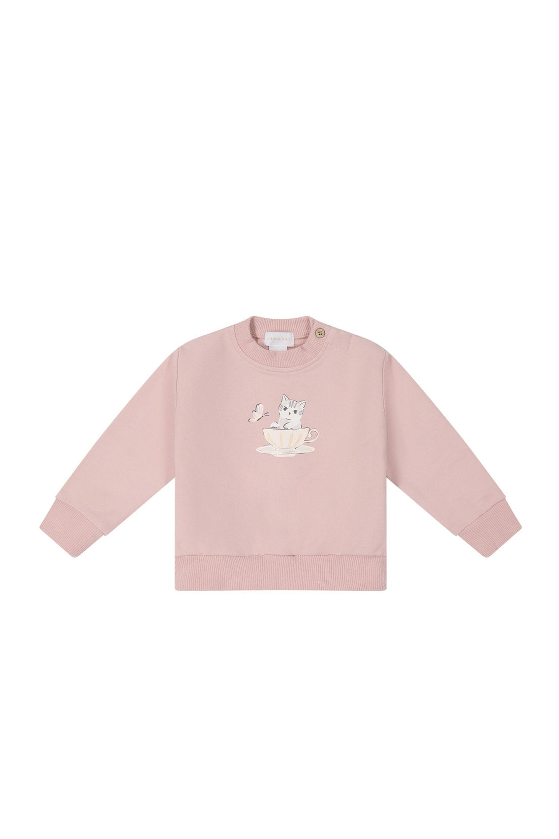 ORGANIC COTTON AUBREY SWEATSHIRT - SHELL PINK